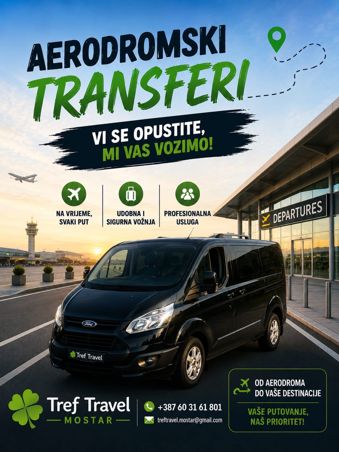Tref Travel d.o.o. Mostar aerodromski transfer